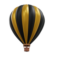 Fototapeta premium 3D rendering hot air balloon isolated.