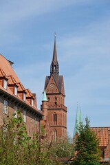 Fototapeta premium Lübeck - Turm der Kathol. Propsteikirche Herz Jesu