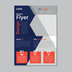 Corporate business flyer layout, Flyer cover design, Annual report, Corporate presentation, Digital marketing flyer, Business brochure template design with mockup