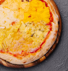 Quattro formaggio - italian pizza with four sorts of cheese