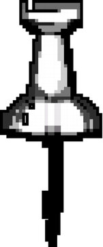 recommend clip art: tack push pin game pixel art retro vector. bit tack push pin. old vintage illustration