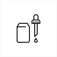 dropper icon. Pipette icon. Medicine dropper sign. vector illustration on white background. EPS 10