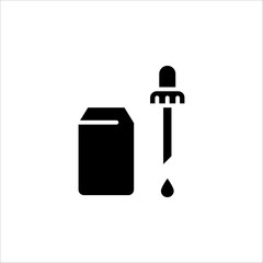 Fototapeta premium dropper icon. Pipette icon. Medicine dropper sign. vector illustration on white background. EPS 10