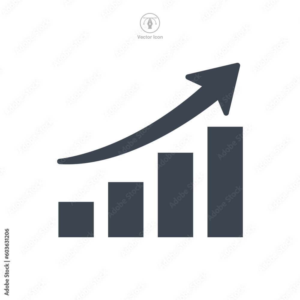 Poster bar chart icon symbol template for graphic and web design collection logo vector illustration