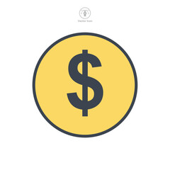 dollar sign icon symbol template for graphic and web design collection logo vector illustration