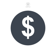 dollar sign icon symbol template for graphic and web design collection logo vector illustration