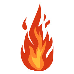 Fire flame flat icon