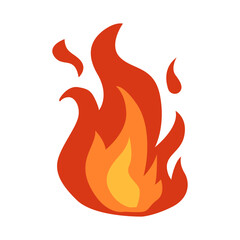 Fire flame flat icon