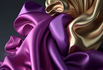 Smooth elegant colorful silk can use as wedding background. In Sepia toned. Retro style generative ai