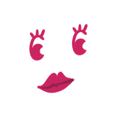 sparkling eyes lipstick face