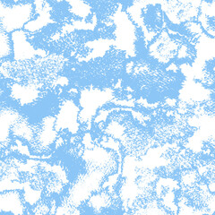 Dirty blue pattern. Gruge texture seamless background. Watercolor endless repeat backdrop. Vector tye die pattern.