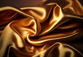 Golden satin background with some smooth lines in it 3d render generative ai