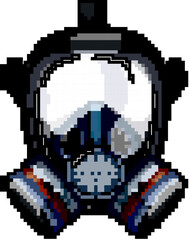 work respirator mask game pixel art retro vector. bit work respirator mask. old vintage illustration