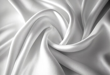 Plakat white satin fabric texture background with copy space for text or image
