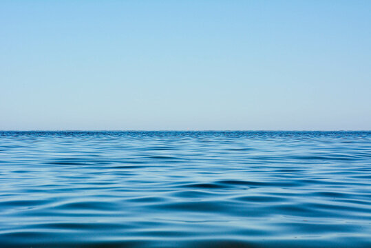 A calm surface of sea water