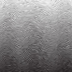 Abstract uneven wavy line gradient background. Black and white uneven stripes with various thickness. Wave ripple abstract vector texture