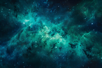 Obraz na płótnie Canvas Space background with realistic nebula and shining stars. Cosmos with stardust and milky way. Magic color galaxy. Infinite universe and starry night. AI illustration. For science fiction, wallpaper.