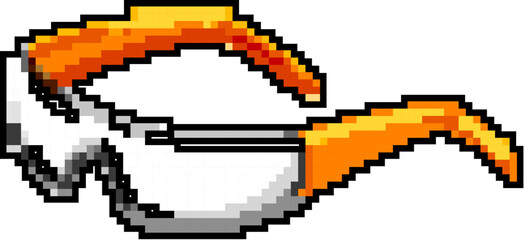 Fototapeta premium safe safety glasses game pixel art retro vector. bit safe safety glasses. old vintage illustration