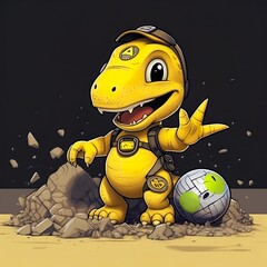 cartoon alien in space