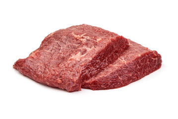 Beef meat, isolated on white background.