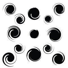 blot spot seal black drop abstract shape set line pack. DesiqkN
