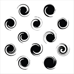 blot spot seal black drop abstract shape set line pack. DesiqkN