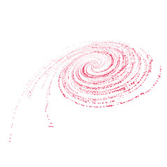 red and white spiral dotted vector illustration