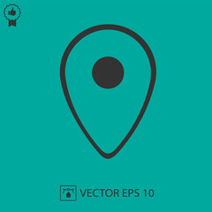 Map pointer vector icon eps 10. Mark symbol.