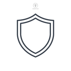 shield icon symbol template for graphic and web design collection logo vector illustration