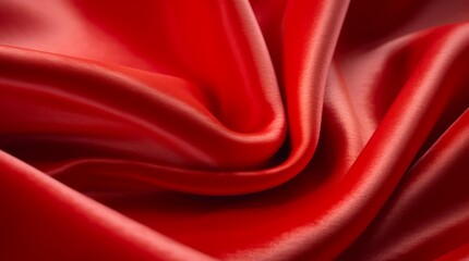 Obraz premium Red silk background. Generative AI.