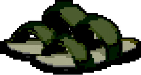 fashion sandals women game pixel art retro vector. bit fashion sandals women. old vintage illustration