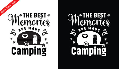 Camping T-shirt design, Camper tshirt and mauntain t-shirts designs