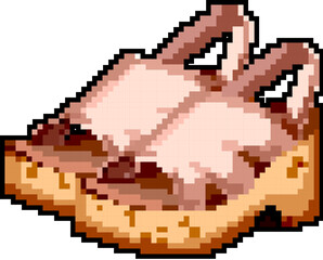 Obraz premium girl sandals women game pixel art retro vector. bit girl sandals women. old vintage illustration