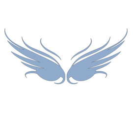 lucky angel wing shape  blue color 
