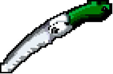 Fototapeta premium tool saw hand game pixel art retro vector. bit tool saw hand. old vintage illustration