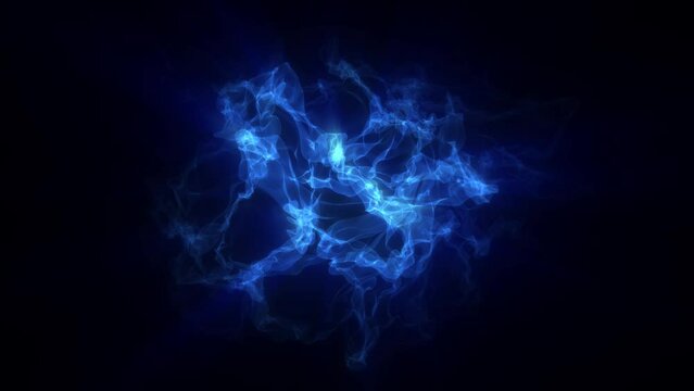 Abstract blue energy magical waves glowing background, 4k video, 60 fps