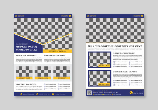 Modern Real Estate, Home, and Property Flyer Print Templates