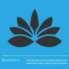 Lotus flower vector icon eps 10.