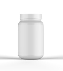 3D bottle Jar mockup for packaging on isolate white background