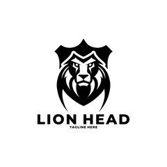 Lion Head Luxury Logo, Lion logo vector illustration, emblem design.