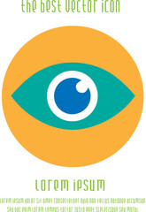 Obraz premium Eye vector icon EPS 10. Isolated simple vector symbol.