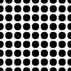 Rounded squares seamless pattern black and white