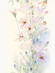 A watercolor painting of a bouquet of flowers AI generated