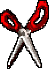 barber scissor cut game pixel art retro vector. bit barber scissor cut. old vintage illustration