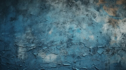 Fototapeta na wymiar Abstract wall dark blue grunge texture background