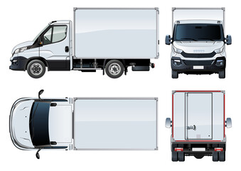 Delivery truck isolated on white. PNG format with transparency
