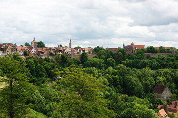 Fototapeta na wymiar The panorama of Rothenburg ob der Tauber, Germany 
