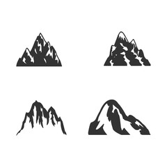 A SET OF MOUNTAIN ICONS