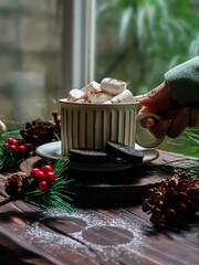 chocolate with marshmallows