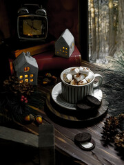 chocolate with marshmallows